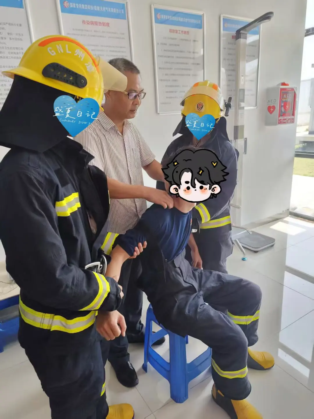 急救零距离！星空·综合体育健康驻企医务室处理员工中暑